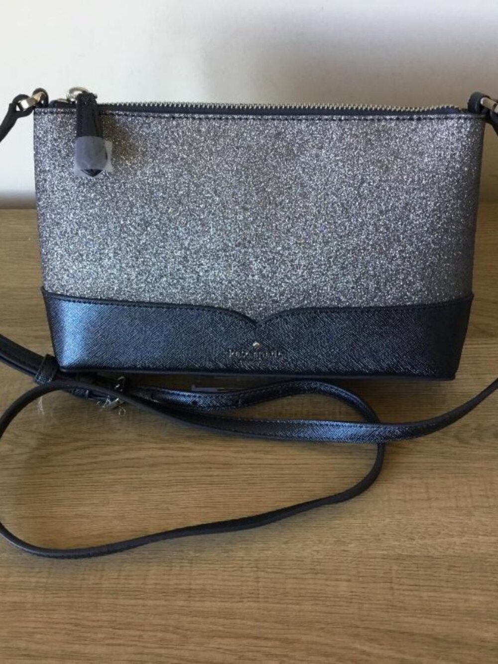 Kate Spade New York Lola Shimmering Glitter, Textured Leather Crossbody Bag NWOT